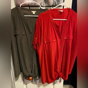 Women’s Cato shirts. Same style, size 22
